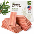 100% Natural Cedar Blocks for Clothes Storage, 20 Pack