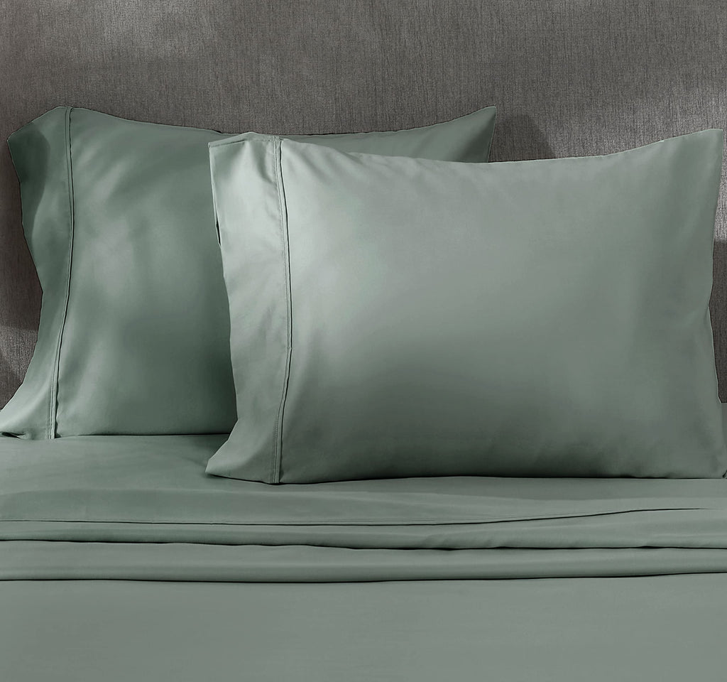 California Design Den 100% Cotton Pillowcases, Pillow Case Set Of 2, Fits Standard & Queen Pillows, Luxury 400 Thread Count Sateen Pillowcases, Match With Our 400 Thread Count Sheets (Sage Green)