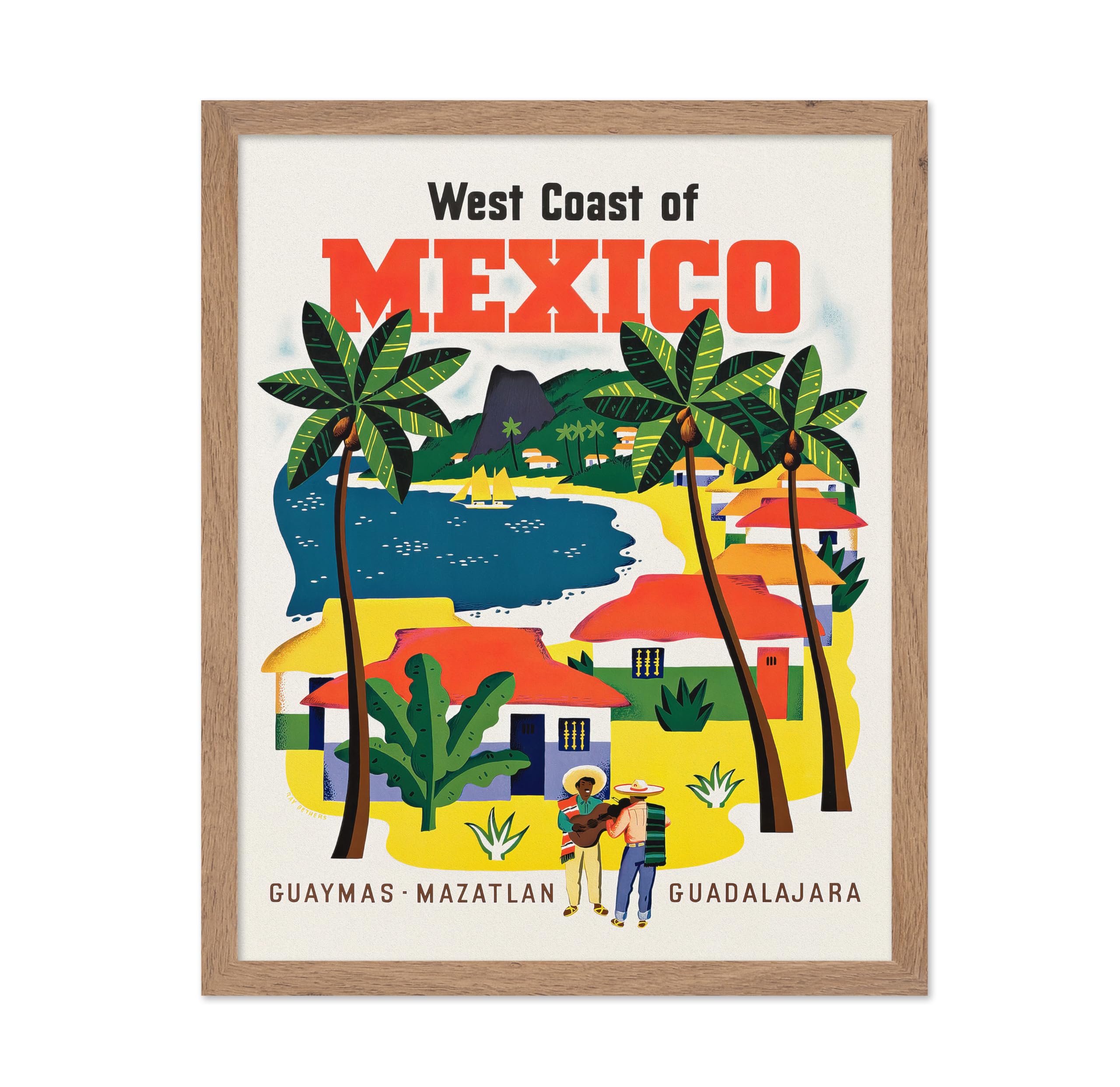 Poster Master Travel Poster - Vintage Mexico Wall Art - West Coast of Mexico Print - Great Wall Decor Gift for Home, Office, Liv