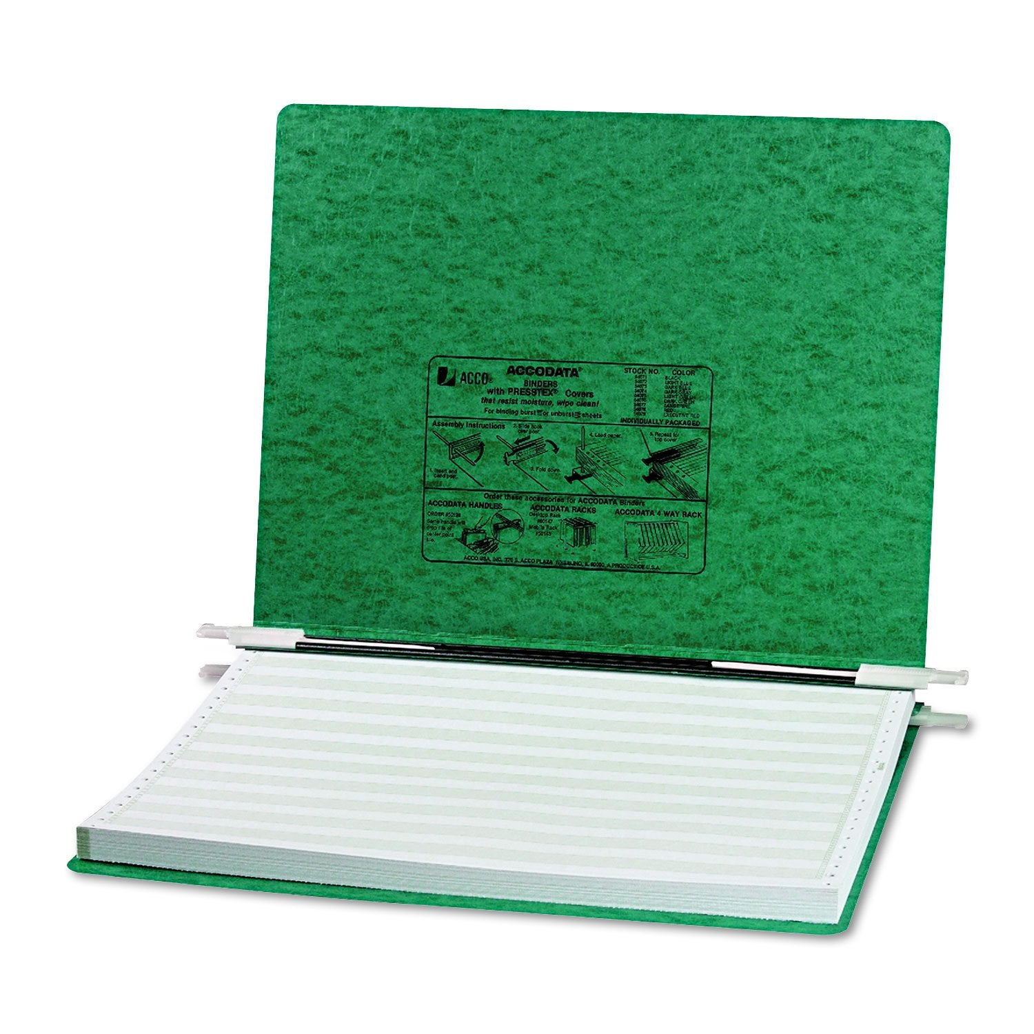 Acco 14 7/8 X 11 Inches Presstex Hanging Data Binders (Acc54076), Dark Green