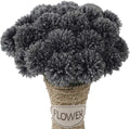 Kimura's Cabin Black Silk Flowers Artificial Hydrangea Chrysanthemum Ball Flowers Bouquets 15Pcs for Home Dining Table Core Hall