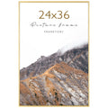 Frametory, 24x36 Aluminum Poster Frame, Acrylic Front, Thin Metal Picture Frames for 36x24 Photo, Horizontal/Vertical Wall Mount