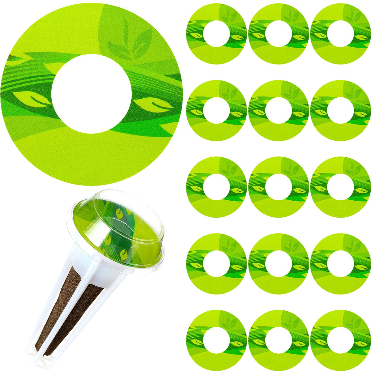 Seed Pot Label Pvc Material For Mark Plants And Understand Plant Growth, 20 Per Sheet, Green (100 Pieces)
