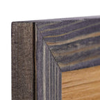 Rustic Wooden Picture Frames 8X10 - Old Dark Grey - Set Of 2-100% Natural Eco Solid Wood And High Definition Real Glass For Wall