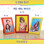Icona Bay 4X6 Picture Frames (Yellow, 3 Pack), Colored Solid Wood Scandinavian Style Frames For Photo, Pizzazz Collection