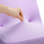 Peomeise Stretch Spandex Folding Chair Cover For Wedding Party Dining Banquet Event (Lavender,25Pcs)