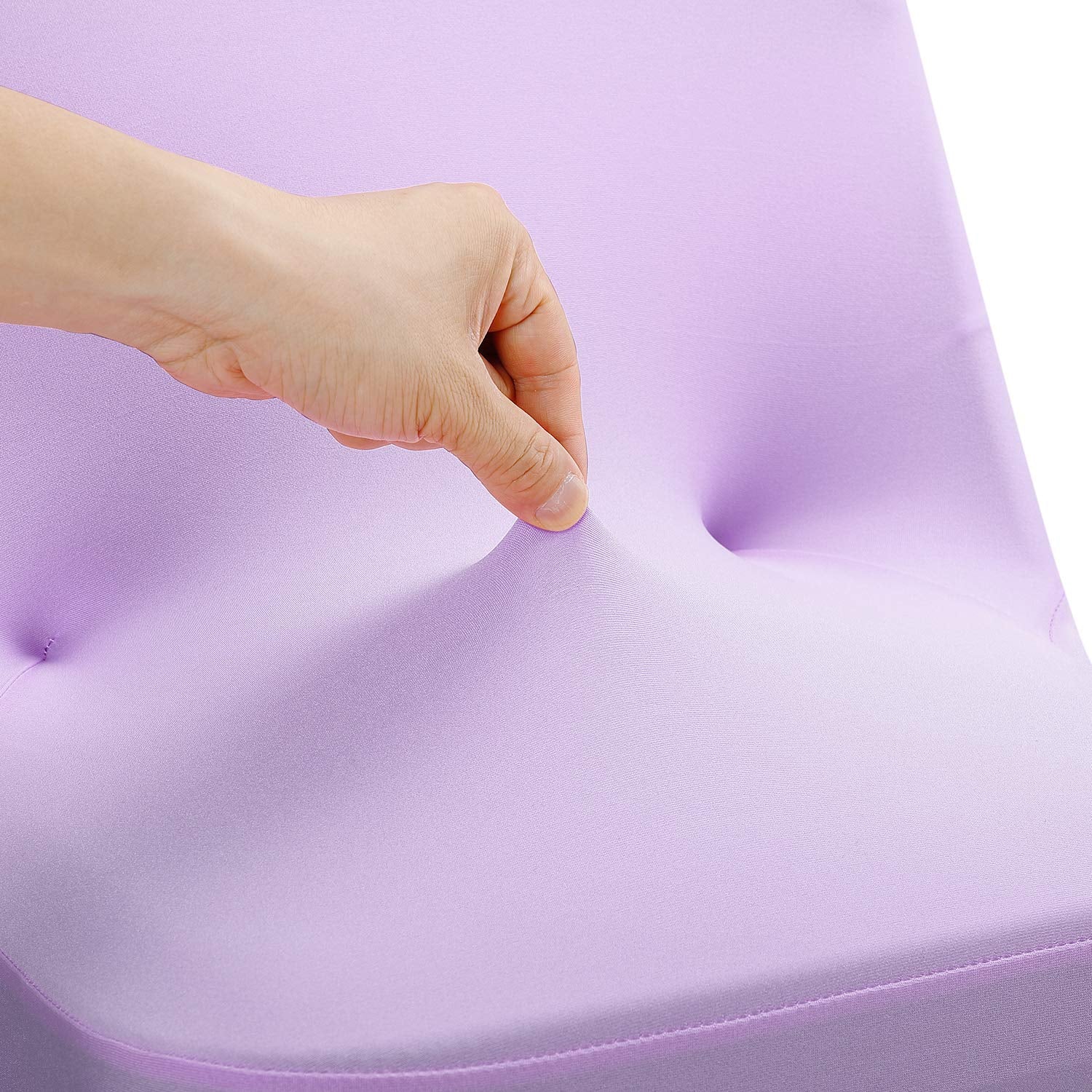 Peomeise Stretch Spandex Folding Chair Cover For Wedding Party Dining Banquet Event (Lavender,25Pcs)