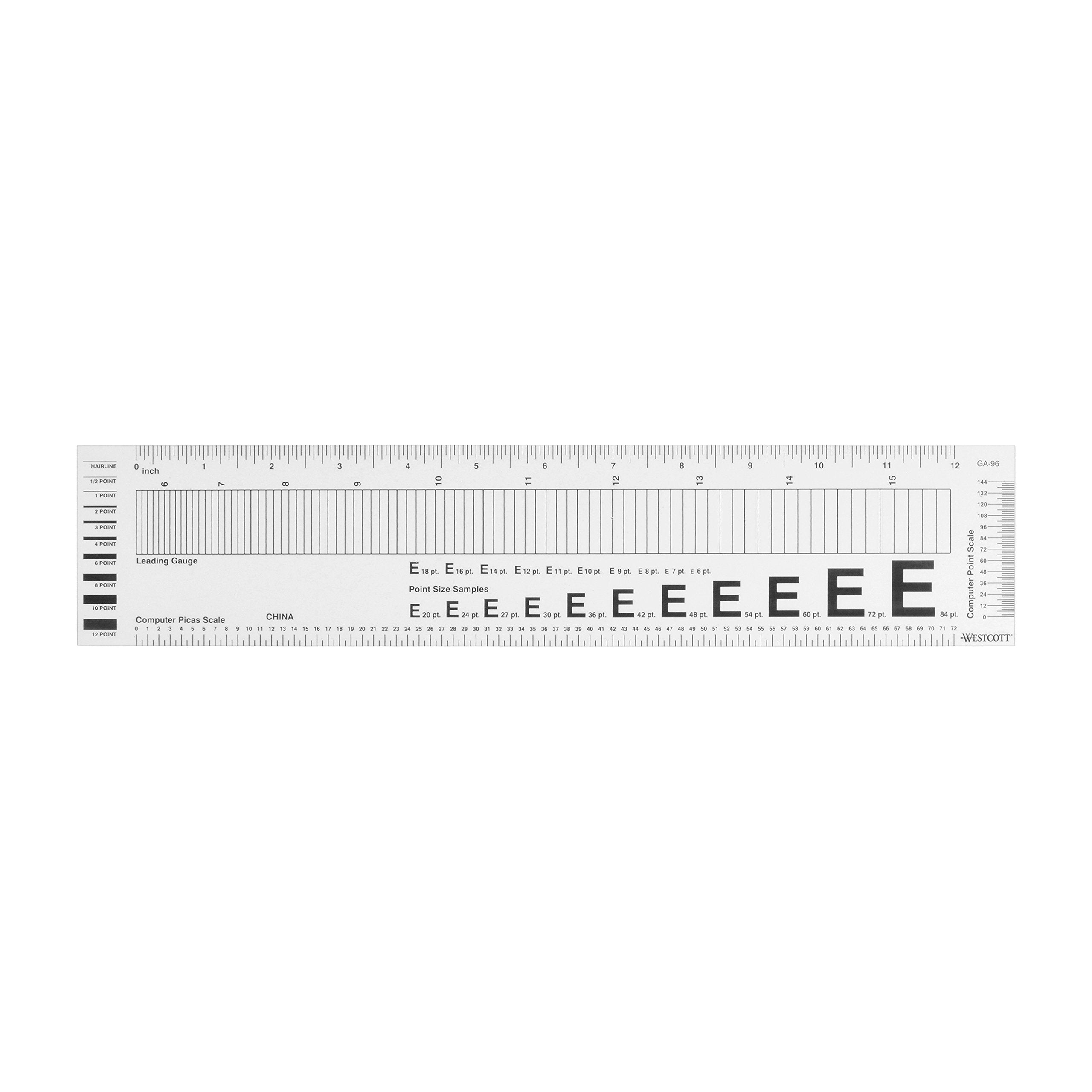 Westcott 12-Inch Graphic Arts Combo (Ga-96), 14.7 X 3.1, Clear