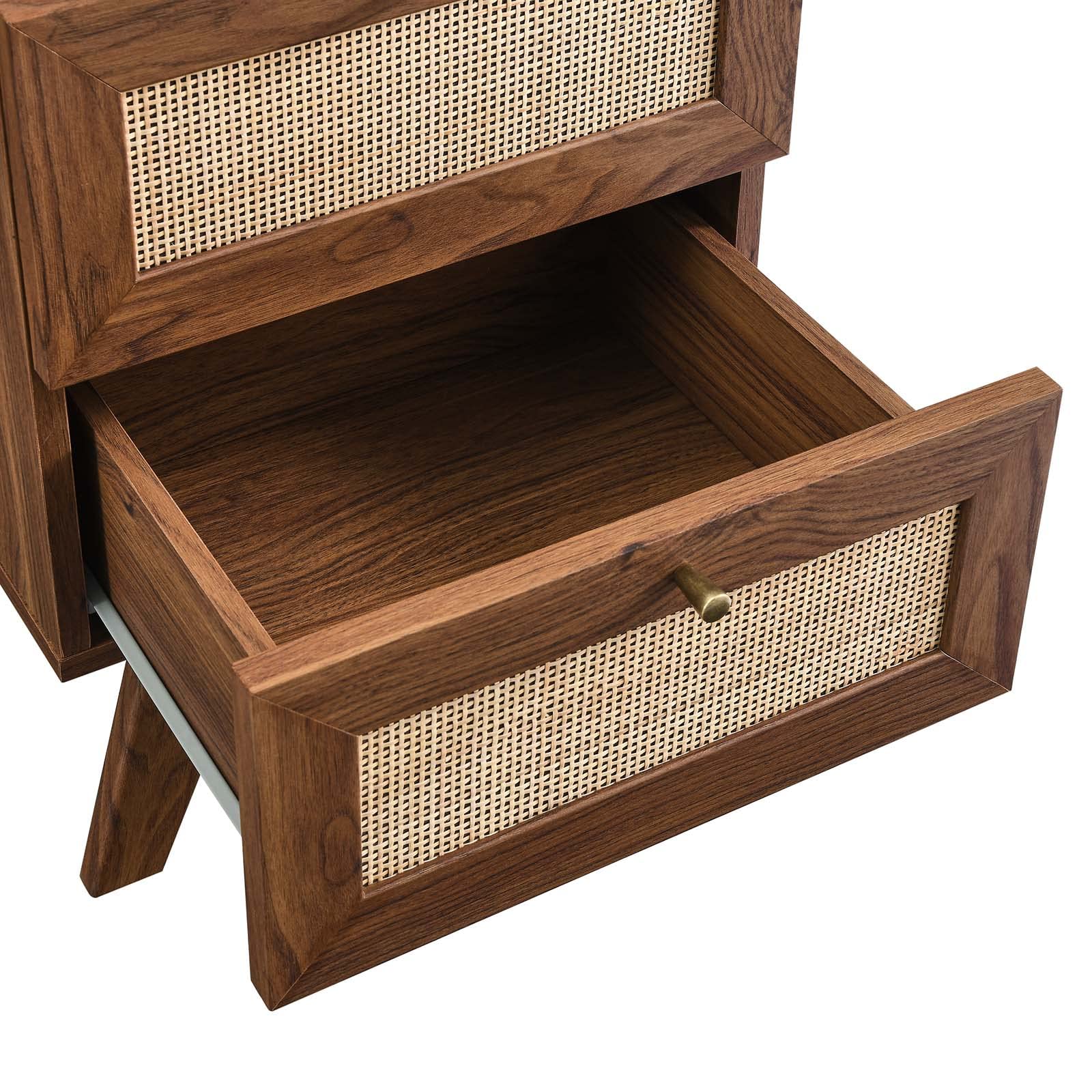 Modway Mod-7050-Wal Soma 2-Drawer Nightstand, Walnut