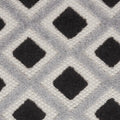 HomeRoots 100% Polypropylene 7’ x 10’ Black White Gray Indoor Outdoor Area Rug