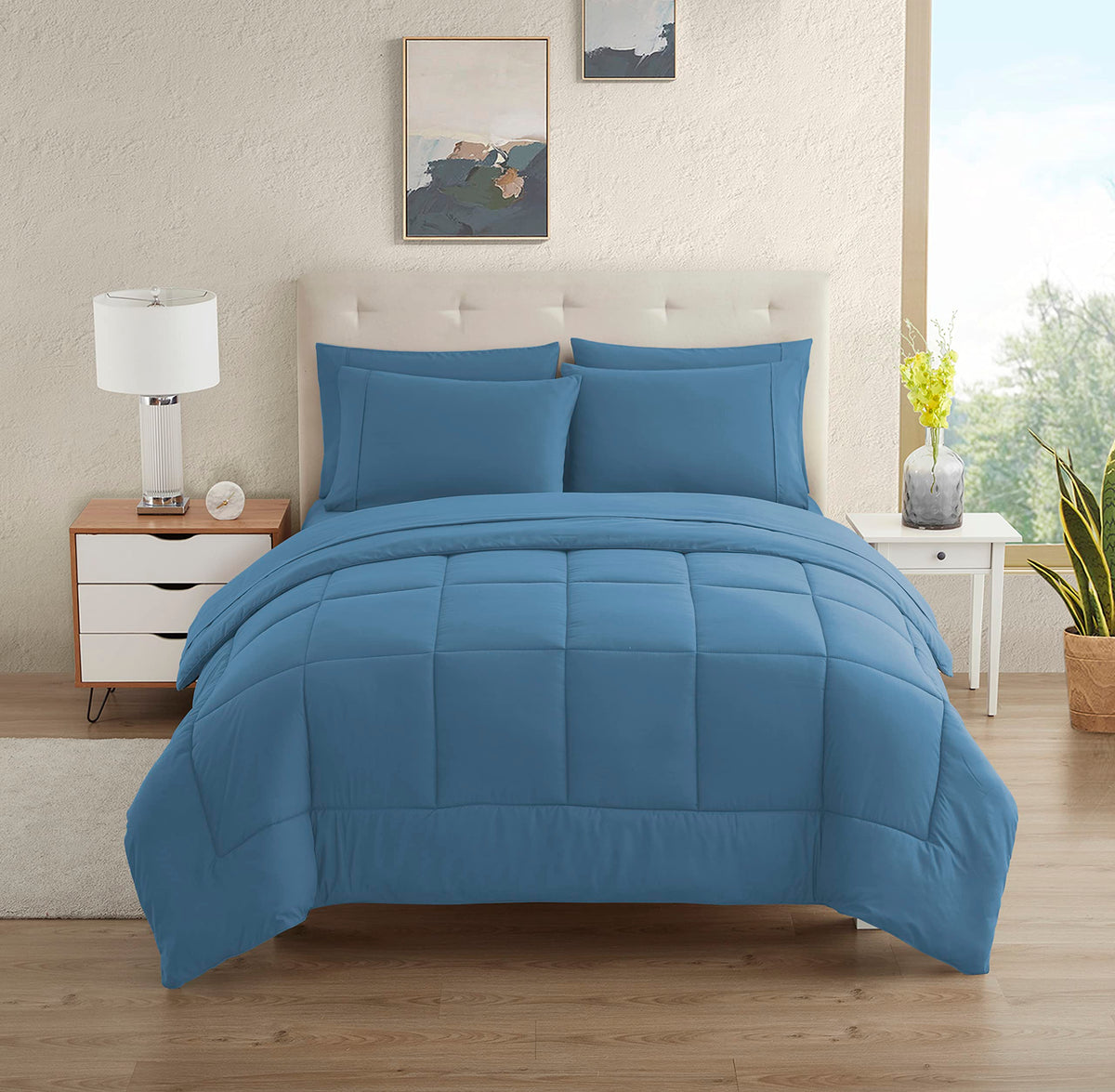 Dorm Room Essentials College Bedding Comforter Set 5 Piece Twin Size Bed In A Bag For College Students Boys And Girls, Twin, Den