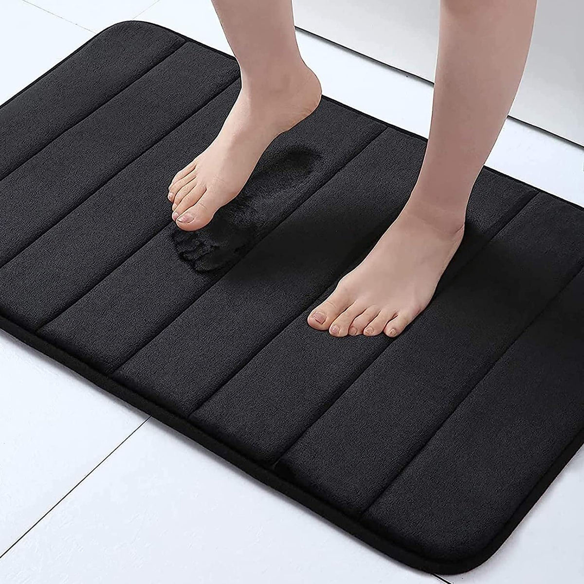TAGUDA Bathroom mat Memory Foam Bath Mats Rugs for Bathroom Floor Door Mat Anti Slip Skid Super Rapid Water Absorbent Washable R
