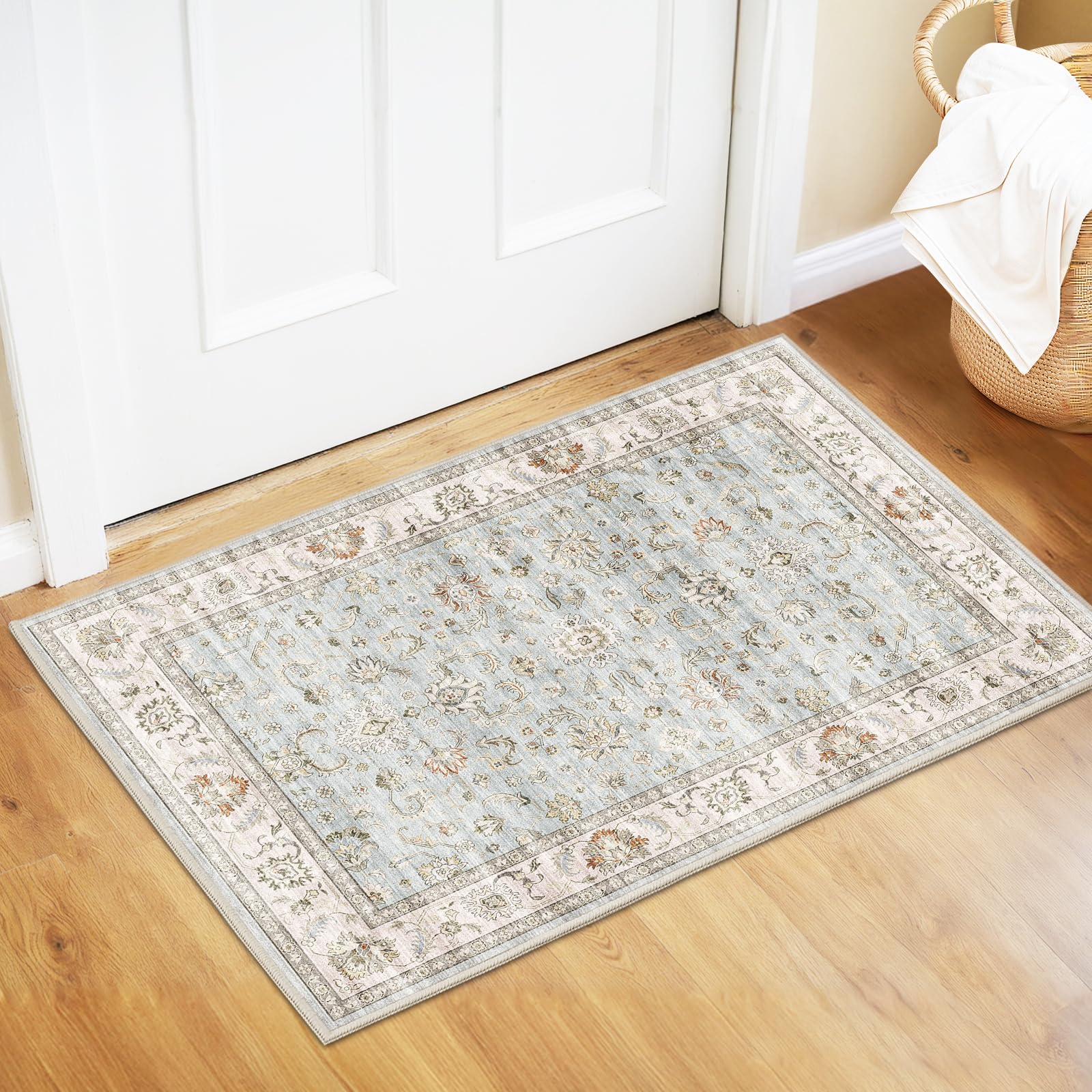 WITSHOCK Indoor Door Mat, Washable Entryway Small Area Rugs 2x3,Entryway Doormat 2x3 Soft Foldable Non Slip Ultra-Thin Door Mat 