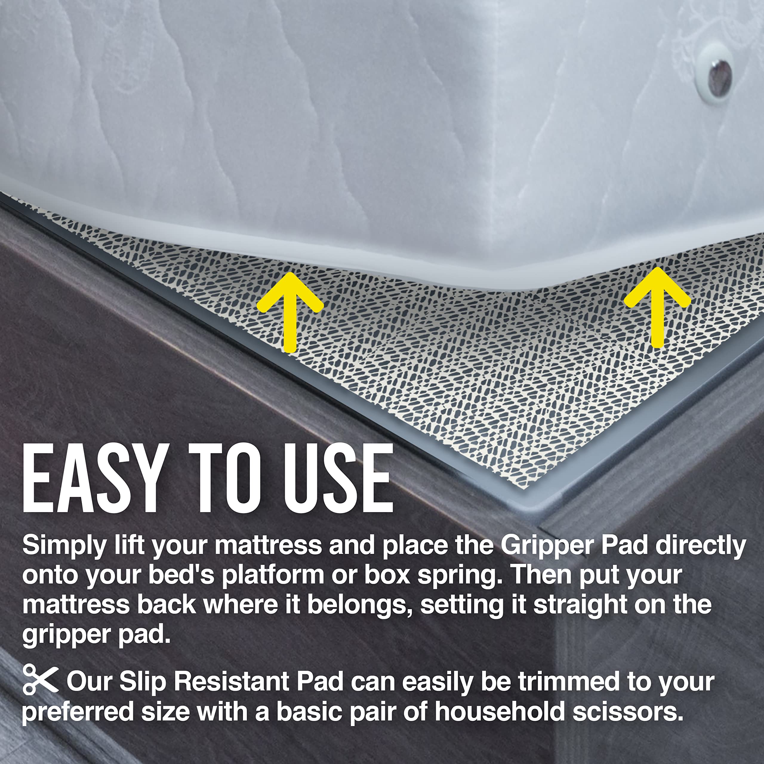 Nevlers 82''X70'' California King Anti Slip Mattress Gripper | Pvc Non Slip Mattress Pad King | Mattress Slide Stopper King For