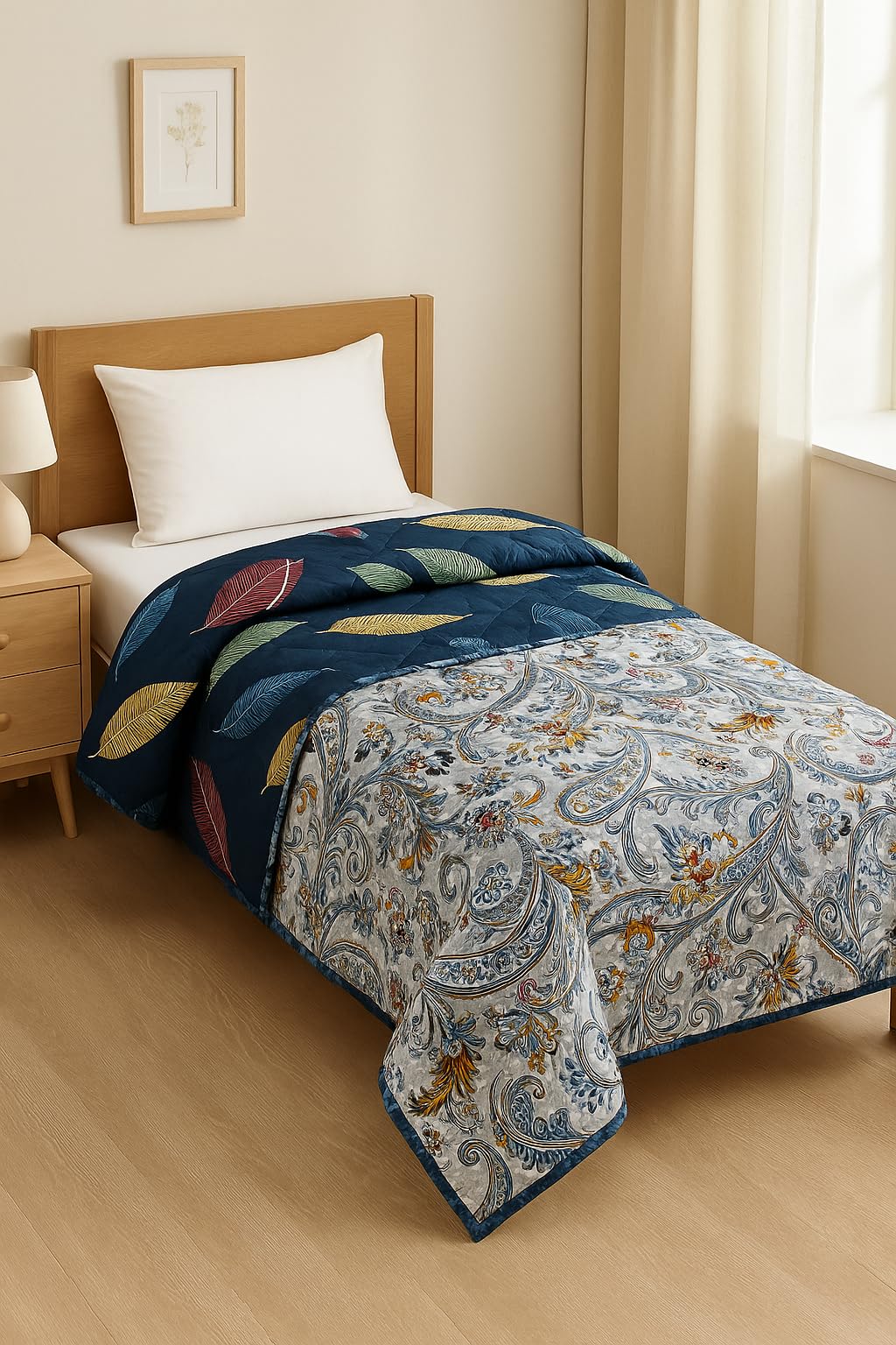 Aazeem Single Size Comforter Duvet InsertDown Alternative Comforter Quilted With Corner TabsLightweight Breathable Brushed Mic