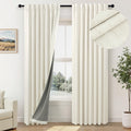 78 Inch Curtains 2 Panel for Bedroom Full Blackout Neutral Boho Window Drape Room Darkening Insulating Thermal Curtain for Winte