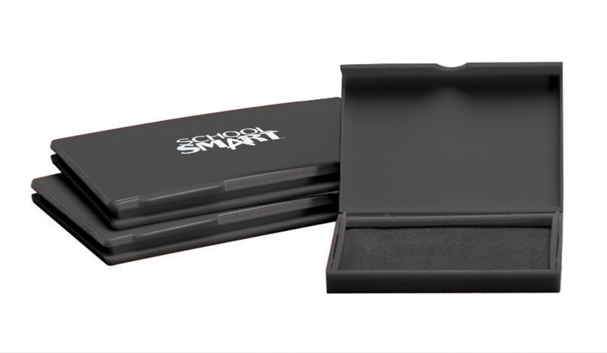 School Smart Pre-Inked Stamp Pad, Size 1, Black - 084906