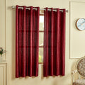 Amazon Brand  Solimo Polyester 100% Blackout Emboss Window Leaf Print Curtains|Blackout Window Curtains|5 Feet |Set of 2|Emboss