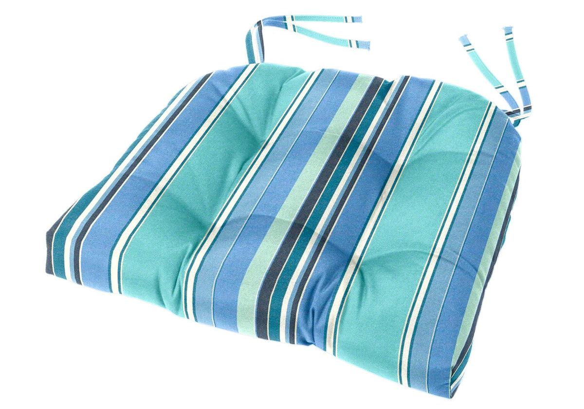 Cushion Source Tufted Chair Cushion | 18' X 16' X 4' Chair Pad | Indoor/Outdoor | Sunbrella Dolce Oasis (56001-0000)