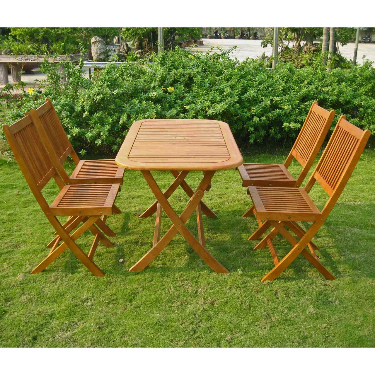 International Caravan Furniture Royal Tahiti Melilla 5-Piece Dining Group