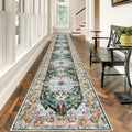 UArtlines Boho Hallway Runner Rug 2.6x20 Vintage Farmhouse Laundry Rug Runner Accent Area Rug Carpet Non Slip Washable Kitche