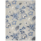 Nourison Aloha Indoor-Outdoor Blue/Grey 6' X 9' Area Rug, Easy Cleaning, Non Shedding, Bed Room, Living Room, Dining Room, Kitchen (6X9)