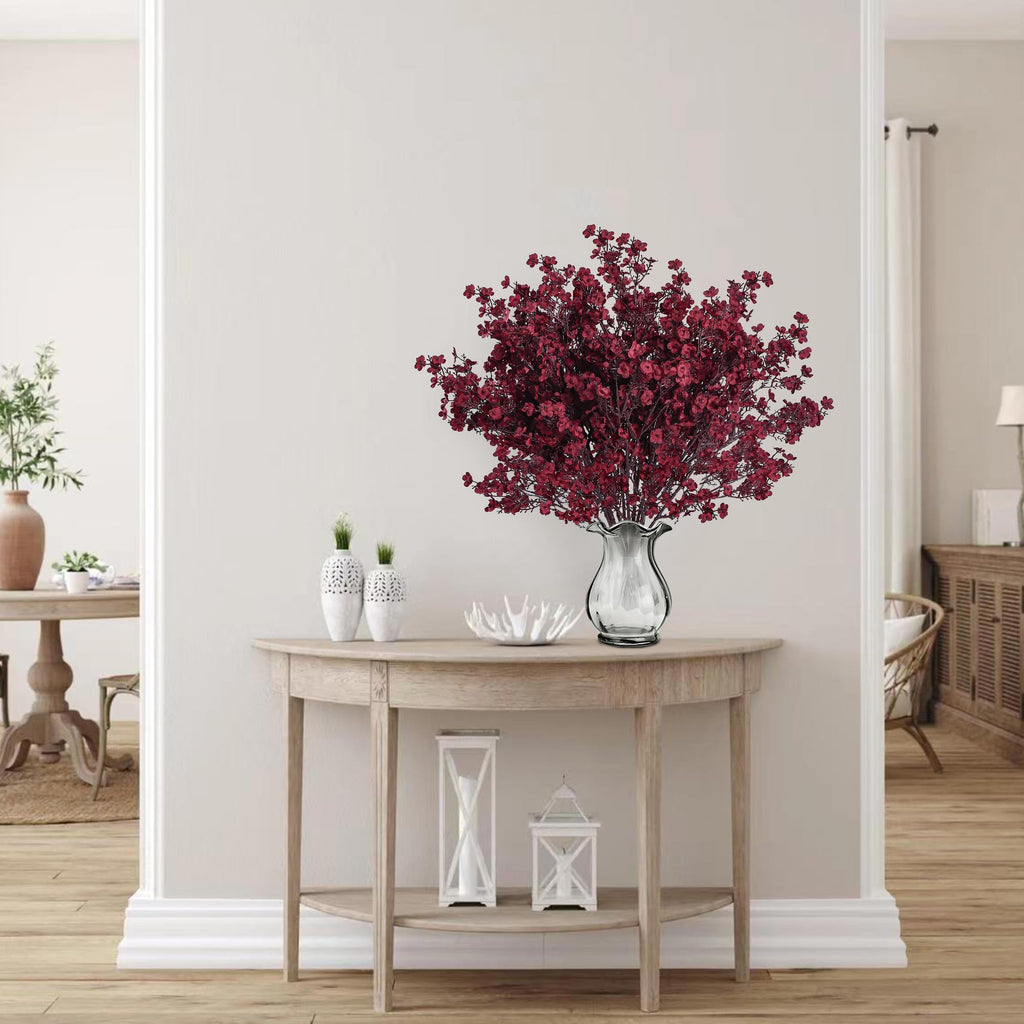 Sggvecsy 15 Pcs Babys Breath Artificial Flowers Gypsophila Bouquets Bulk Real Touch Fake Silk Flowers For Home Diy Floral Arrang