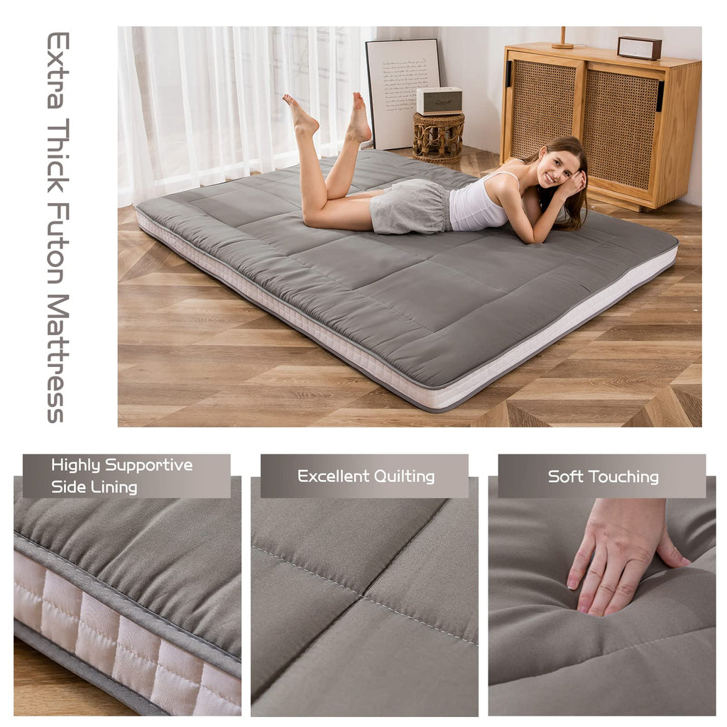 Maxyoyo King Futon Mattress Foam Mattress Topper, Japanese Floor Mattress Foldable Mattress Futon Bed Mattress Guest Bed Mattres