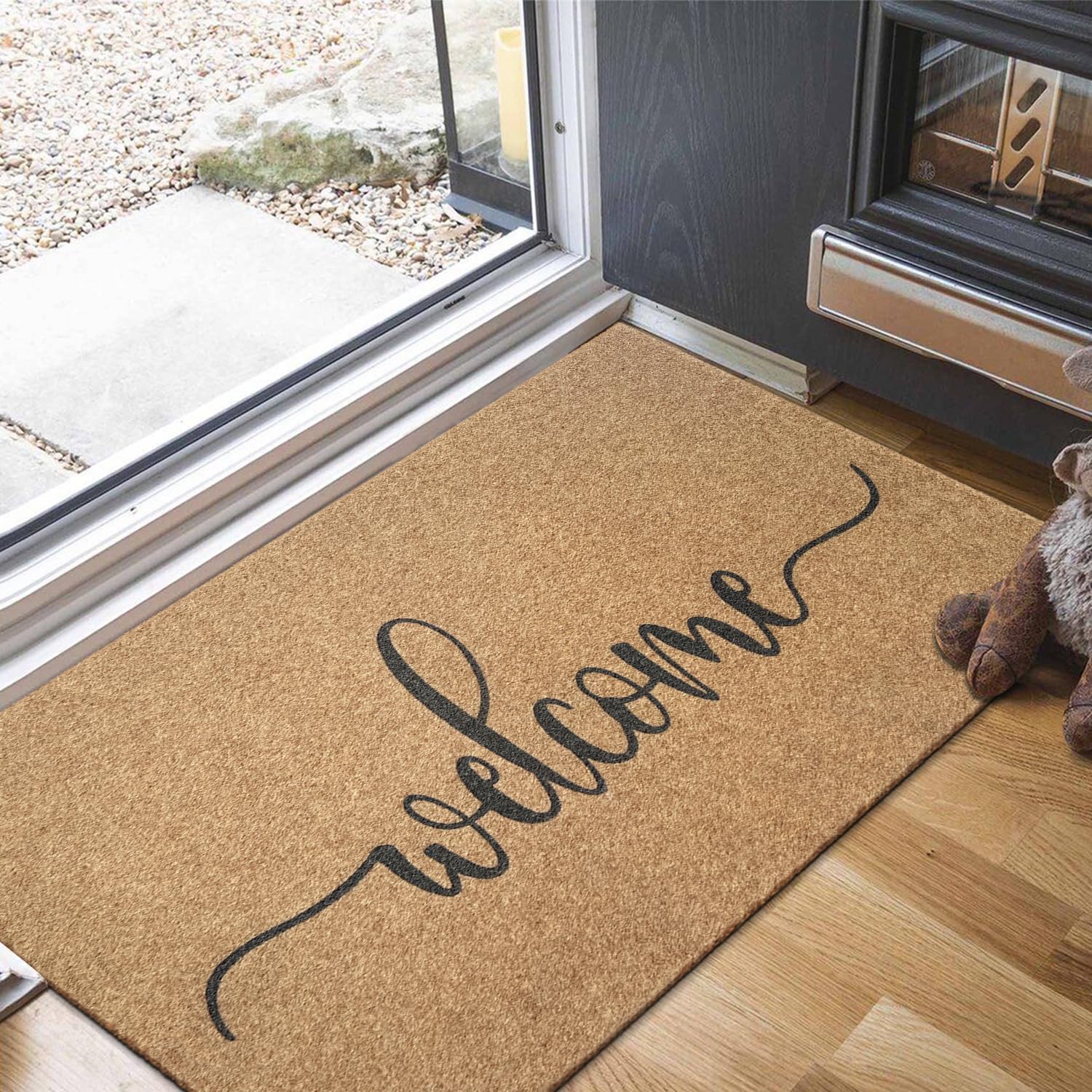 Mwazzll Large Welcome Mat Outdoor Indoor Non Slip Doormat Durable Easy To Clean Super Absorb Mud Front Door Mats For Entrance,Pa