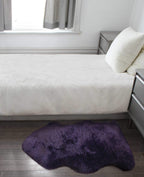 HomeRoots 2' X 3' Purple New Zealand Natural Sheepskin Rug
