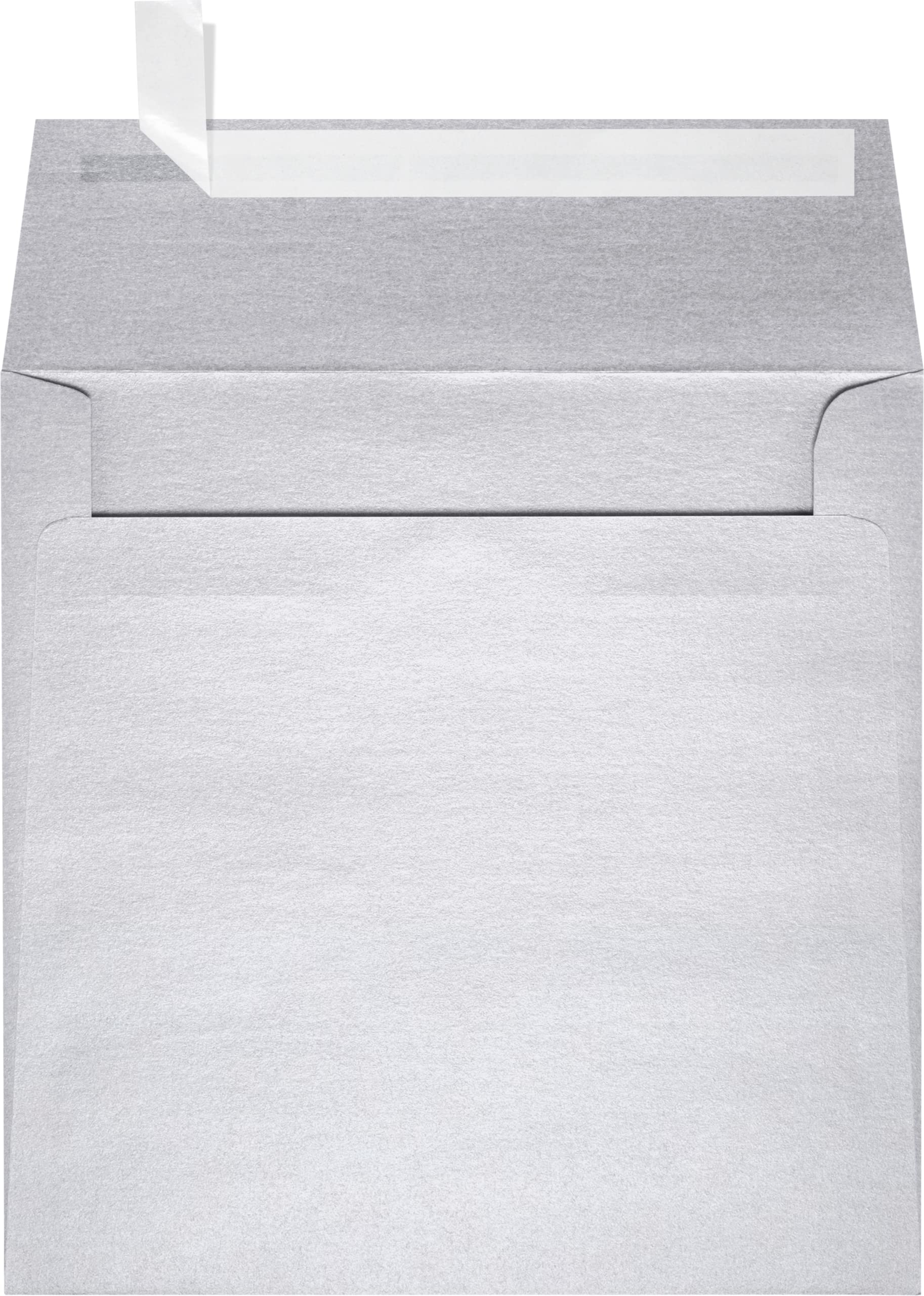 Luxpaper Square Invitation Envelopes | Peel & Press | 6' X 6' | Silver Metallic | 80Lb. Text | 50 Qty