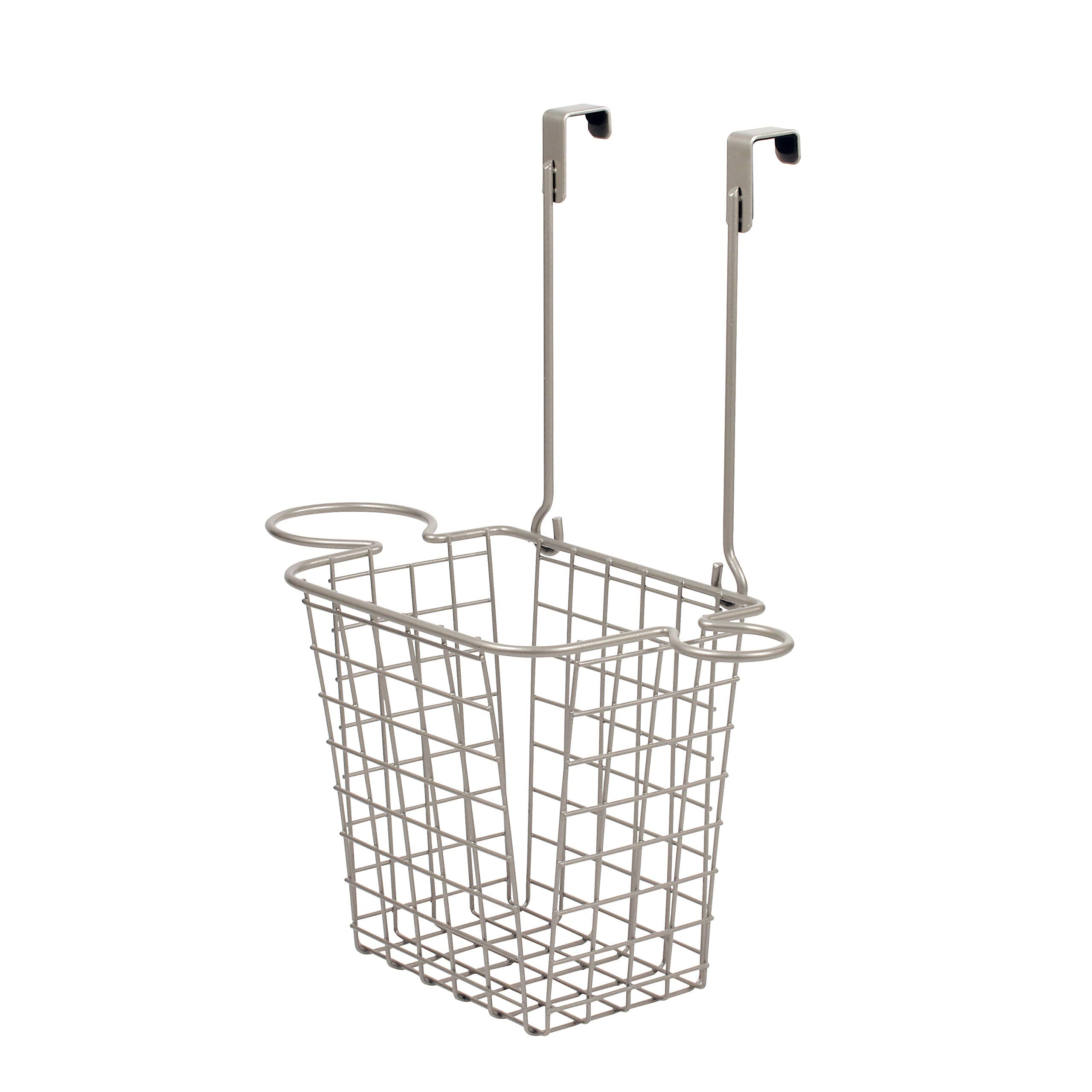 Spectrum Grid Over the Cabinet Styling Station (Satin Nickel)  Tall Bathroom & Under Sink Organizer for Hair Dryer, Beauty Tool