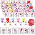 Wettarn 30 Sets Axolotl Valentines Gifts Cute Stress Balls with Support Gift Boxes for Friends Classroom School Office Goodie Ba