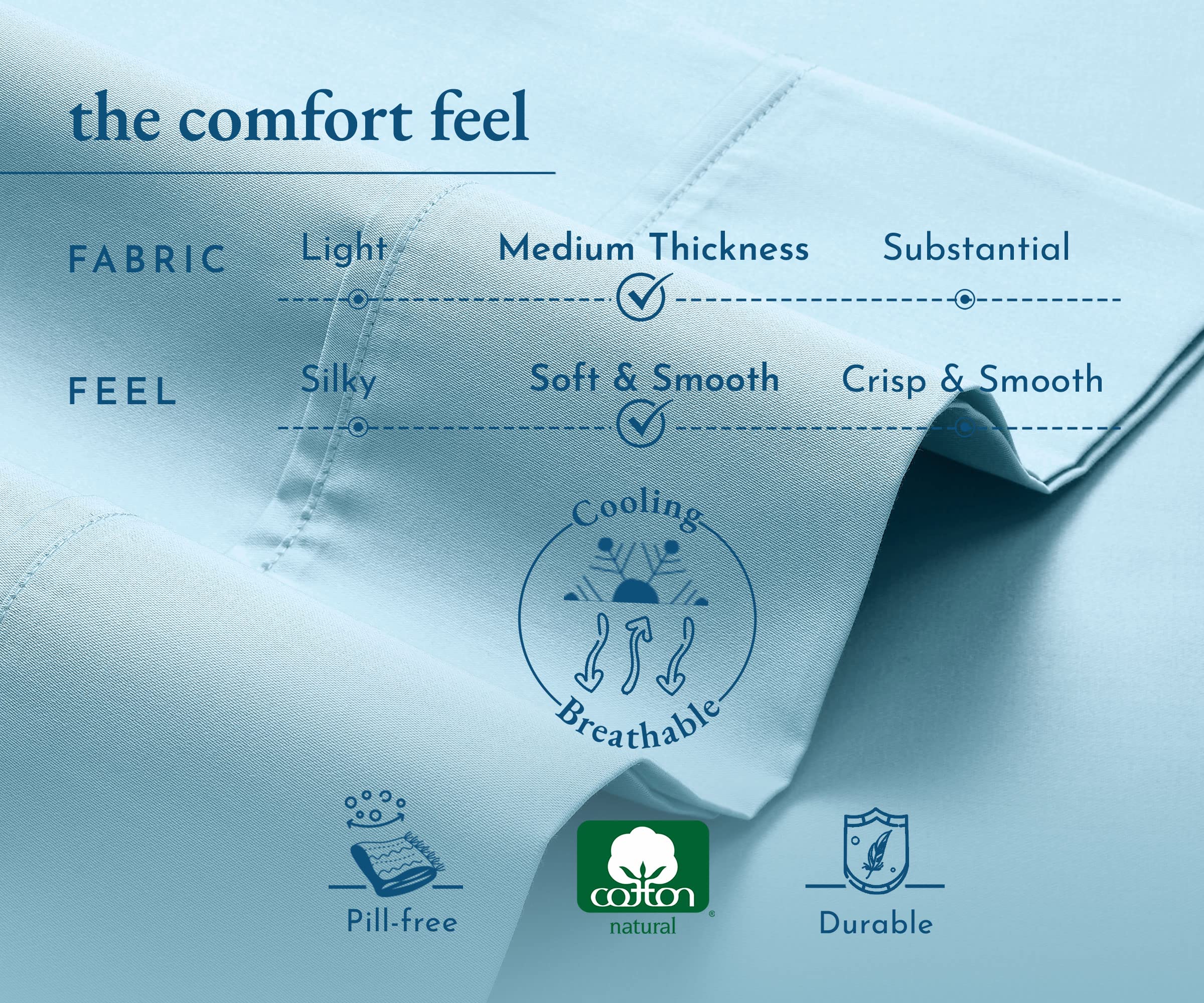 California Design Den Twin Xl Deep Pocket Fitted Sheet, Soft 400 Thread Count 100% Cotton Sateen, No Pop-Off Elastic, Deep Pocke