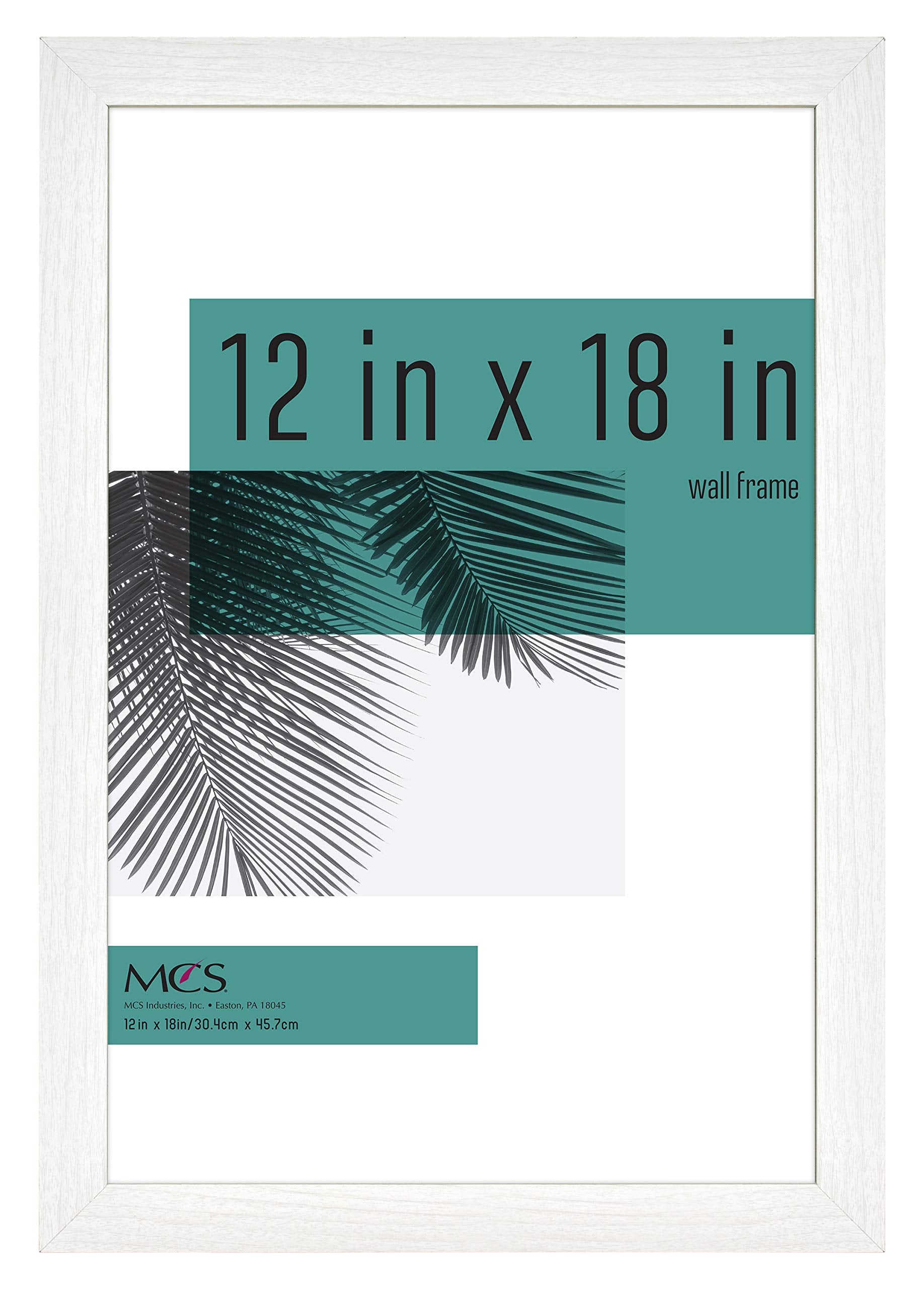 MCS Studio Gallery Frame, White Woodgrain, 12 x 18 in , Single