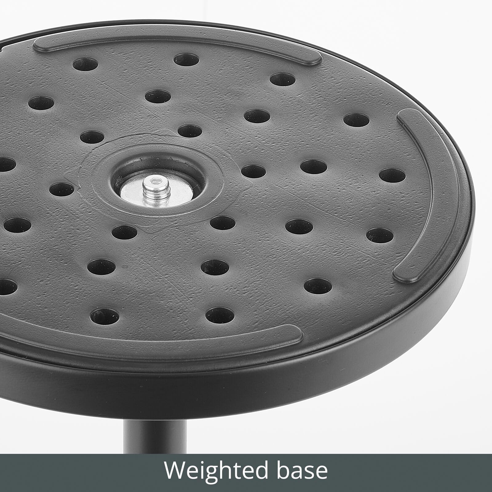 Mdesign Glass Top Side/End Drink Table - Tall Modern Round Accent Metal Nightstand Furniture For Living Room, Dorm, Home Office, And Bedroom - 16' Round - Clear/Matte Black