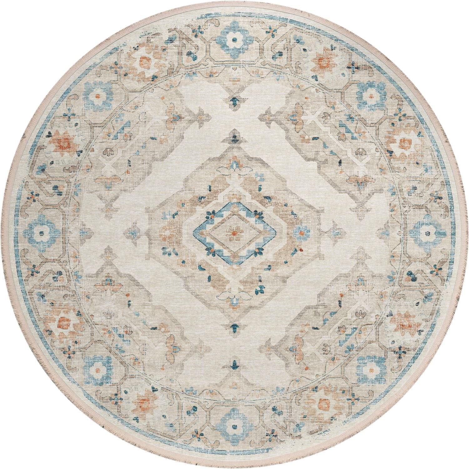 Marbella Mb1Iv8Ro 8 Ft. Marbella Mb1 Round Rug, Ivory