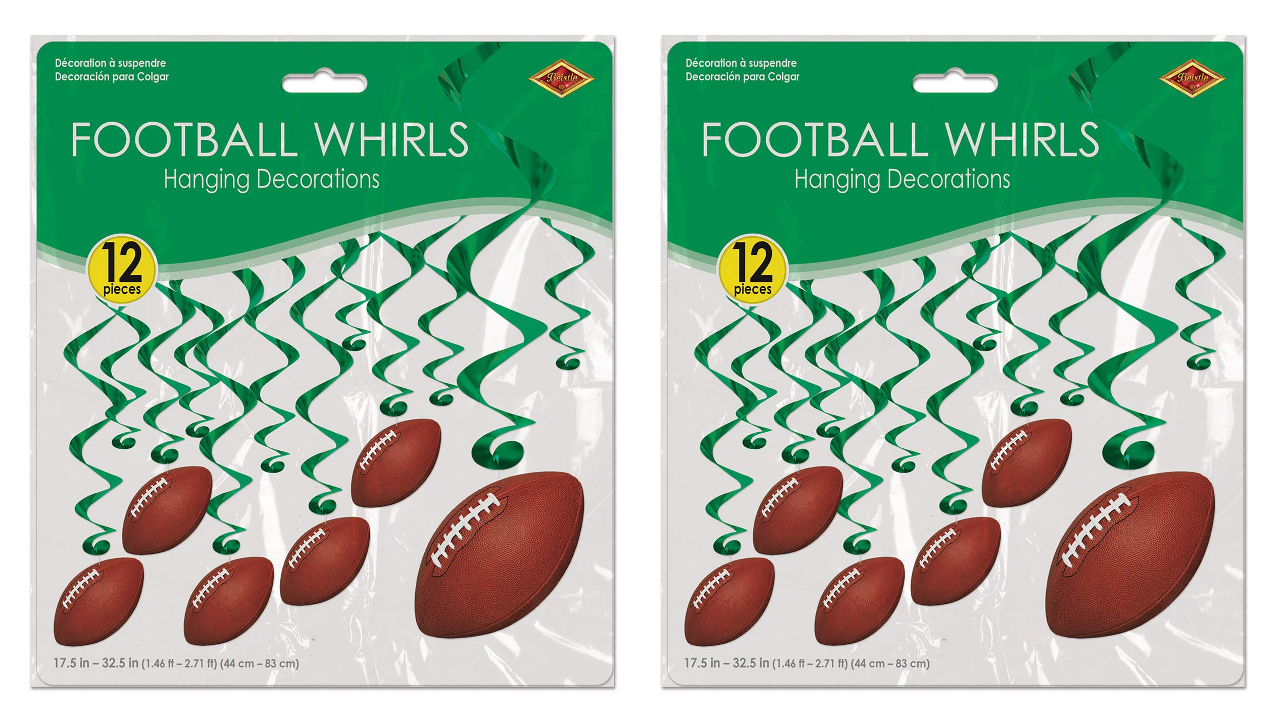 Football Whirls Pack Of 2