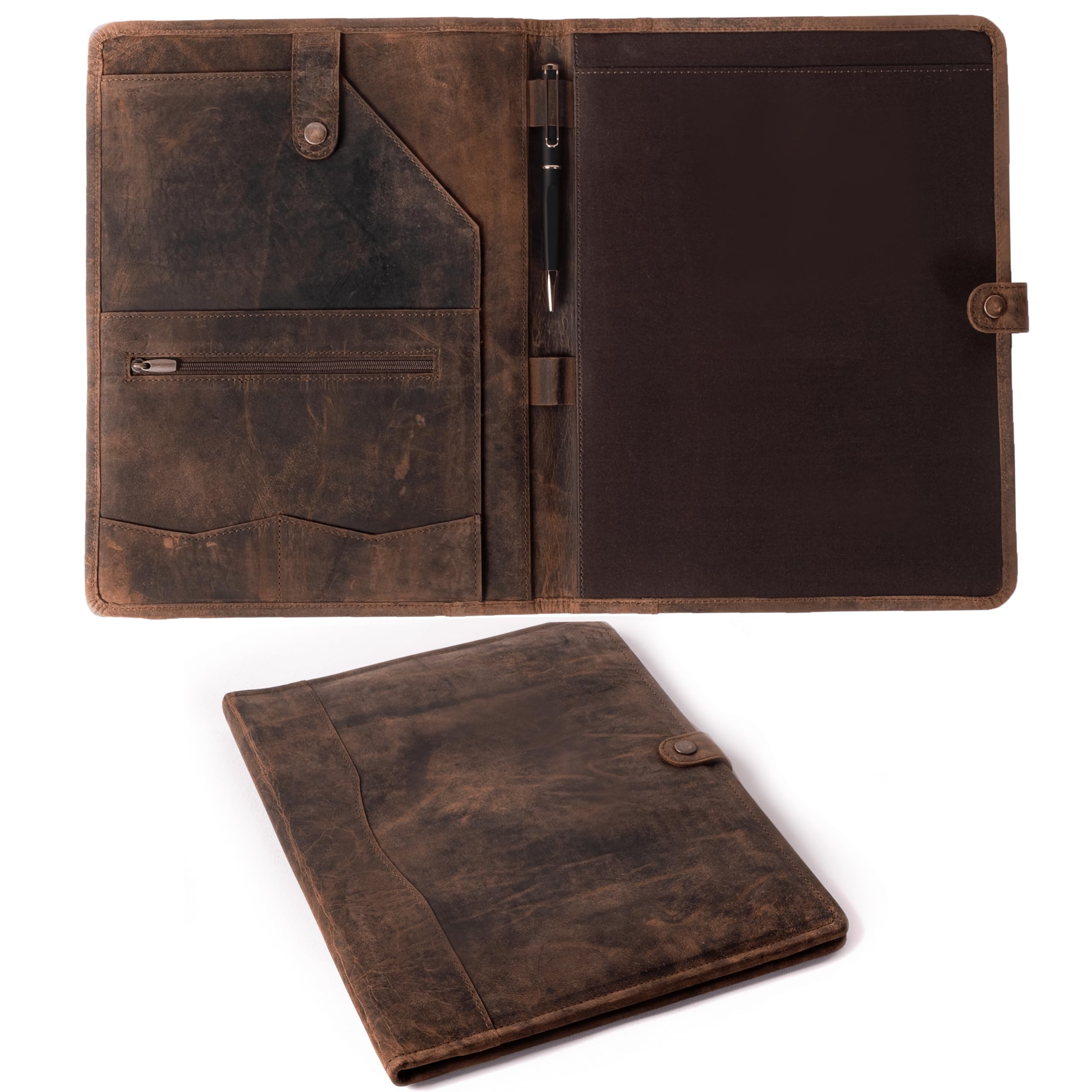 Leather Portfolio, Leather Binder With Pen, Leather Portfolio For Men And Women, Leather Padfolio, Leather Folder, Portfolio Bin