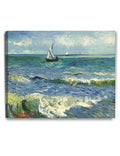 DECORARTS - The Sea at Les Saintes-Maries-de-la-Mer, Vincent Van Gogh Reproductions. Giclee Canvas Print Wall Art for Home Wall 