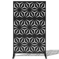 Veradek Outdoor Privacy Screen Series - Star Privacy Screen Set W/Stand (85% Privacy) | Made From Durable Materials; Easy Set-Up