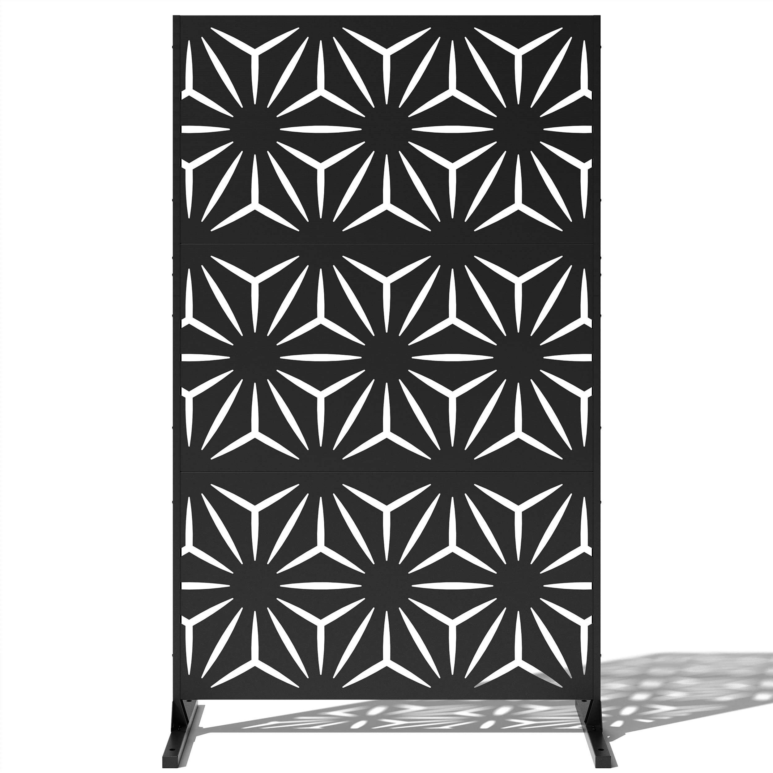 Veradek Outdoor Privacy Screen Series - Star Privacy Screen Set W/Stand (85% Privacy) | Made From Durable Materials; Easy Set-Up