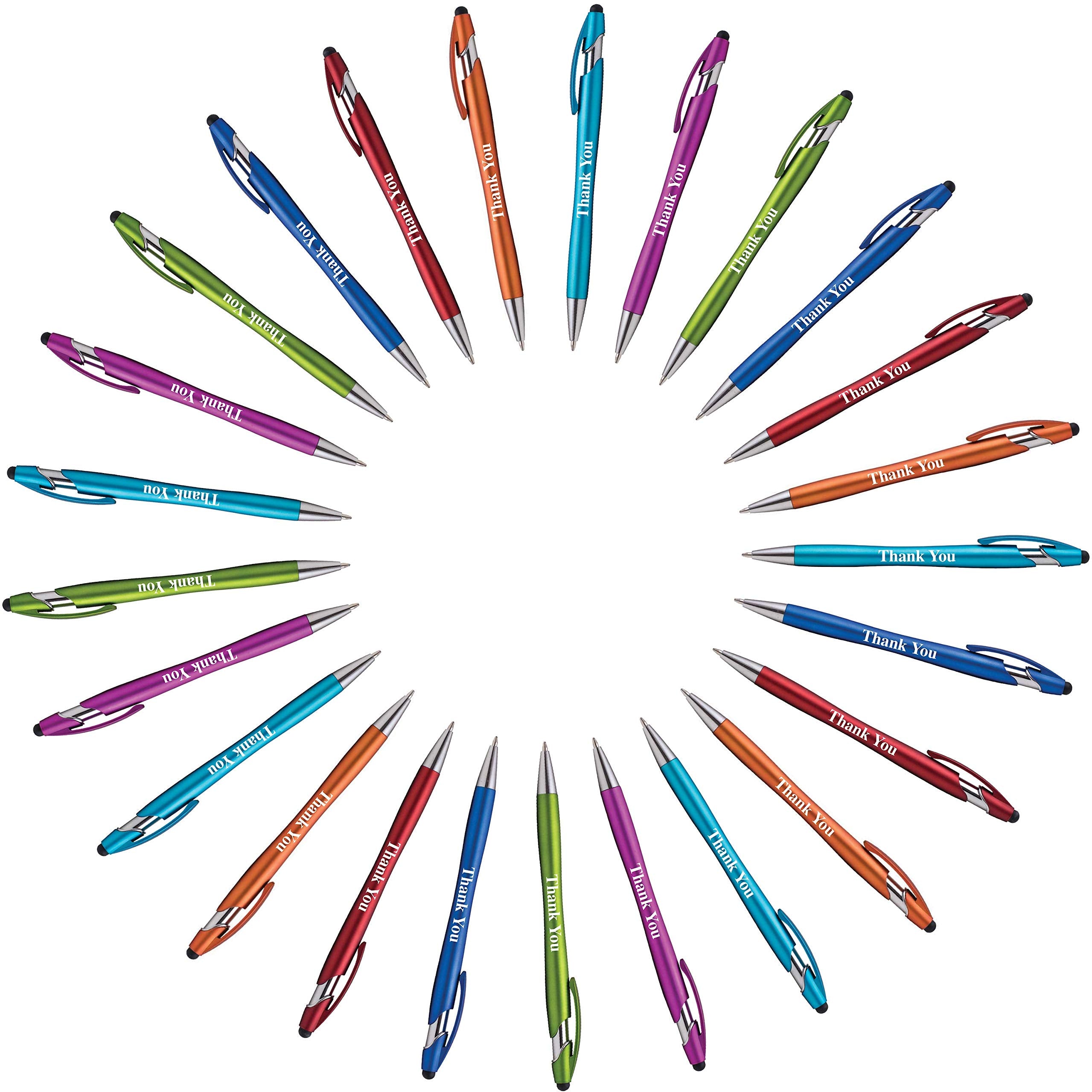 'Thank You' Gift Stylus Pens For All Touchscreen Devices - 2 In 1 Combo Pen For Events, Parties, Employee Appreciation & More