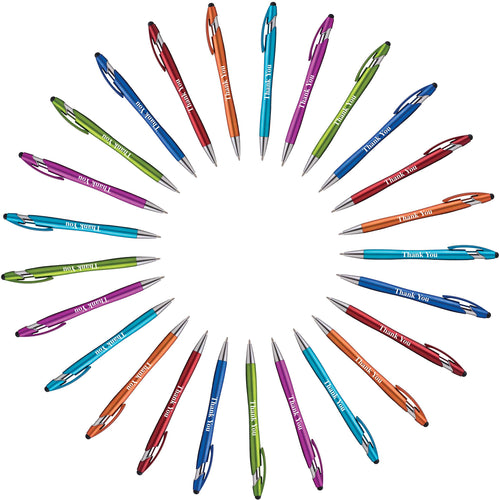 'Thank You' Gift Stylus Pens For All Touchscreen Devices - 2 In 1 Combo Pen For Events, Parties, Employee Appreciation & More