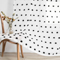 MYSKY HOME Curtains for Living Room 84 Inch Long Halloween Black Pom Pom Curtains for Bedroom Sheer Curtains for Nursery Windows