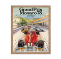 Poster Master Vintage Monaco Car Racing Poster - Retro Grand Prize Monaco Print - Sports Wall Art - Gift for Him, Car Enthusiast