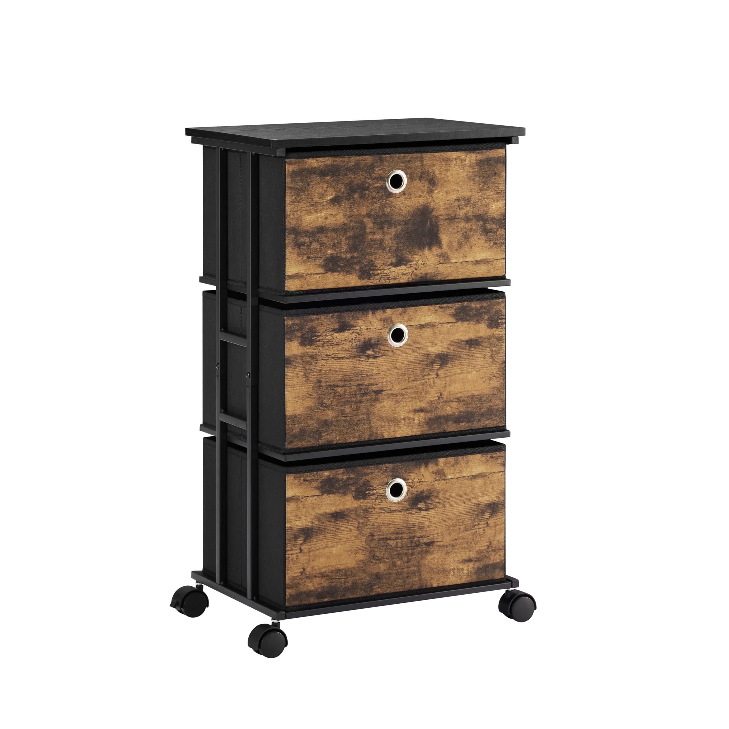MAX Houser Dresser Storage with 3 Drawers, Fabric Tower Nightstand, Chest of Drawers,Vertical Storage Unit Organizer for Closets
