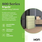 800 Series 42"W 5-Drawer File Finish: Black