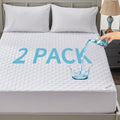 Bedlore 2 Pack Waterproof Mattress Protector, Twin Xl Size Mattress Pad With Deep Pocket Fitted Up To 6-15 Inches, Soft Noiseles