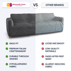 Paulato By Ga.I.Co Sofa Slipcover - Stretch Couch Cover - Stylish Cushion Sofa Cover - Soft Polyester Fabric Slip Cover - 1-Piec